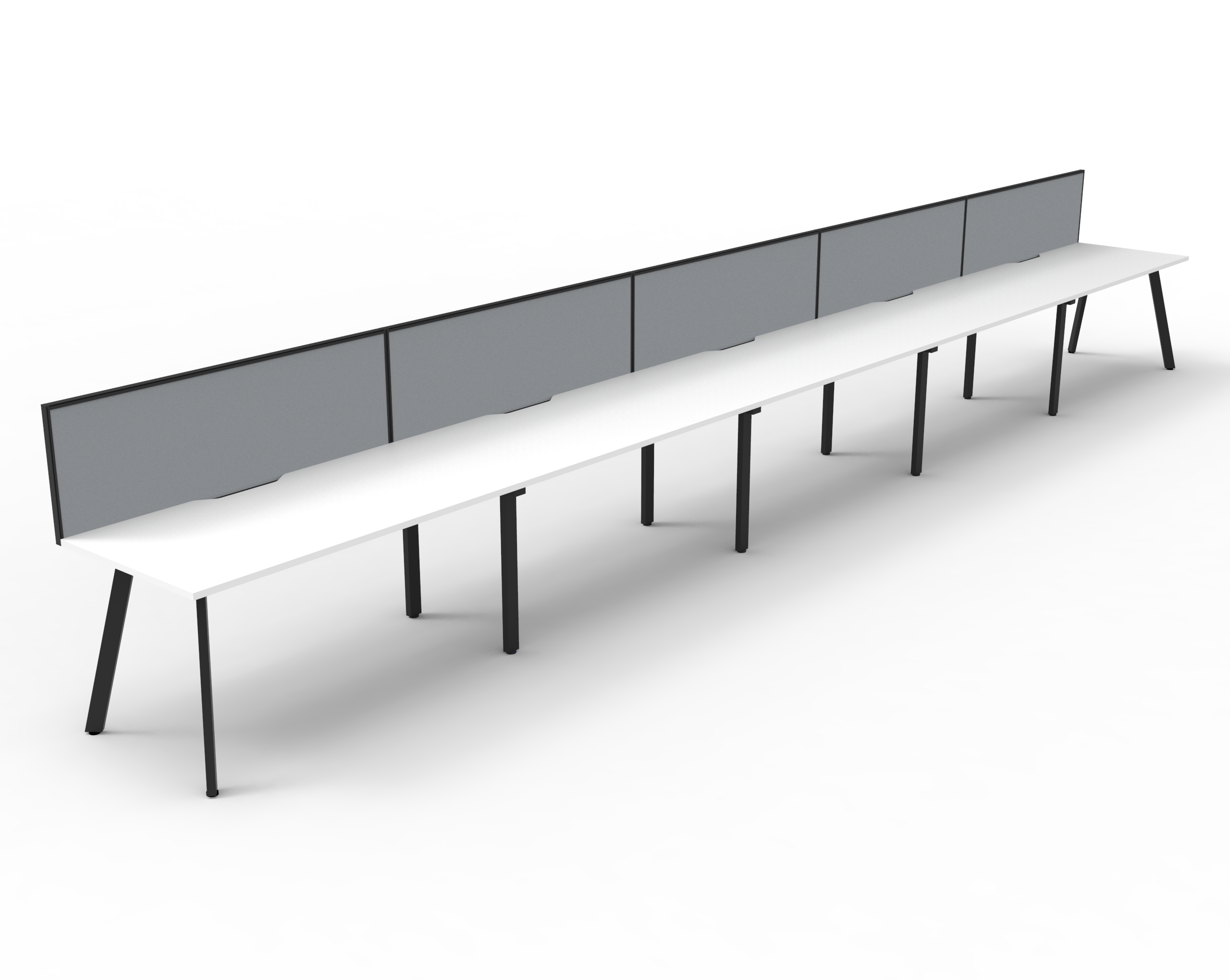 Eternity 5 Person Single Sided Workstations - With Screen